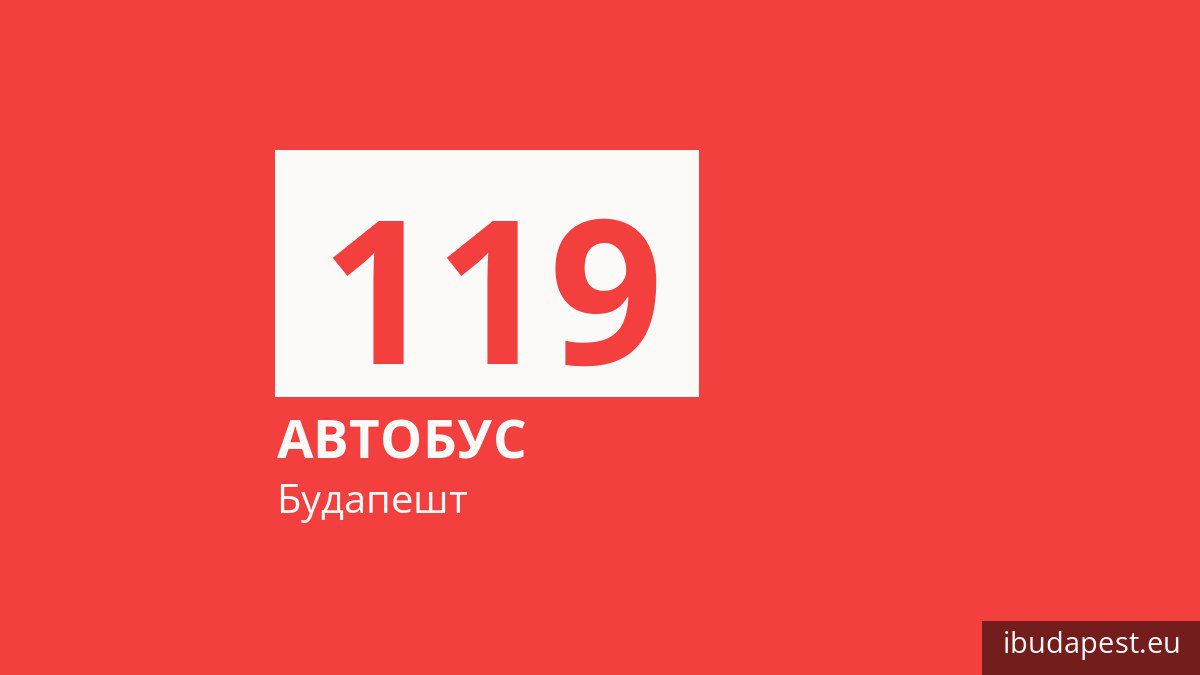 Автобус 119 в Будапеште