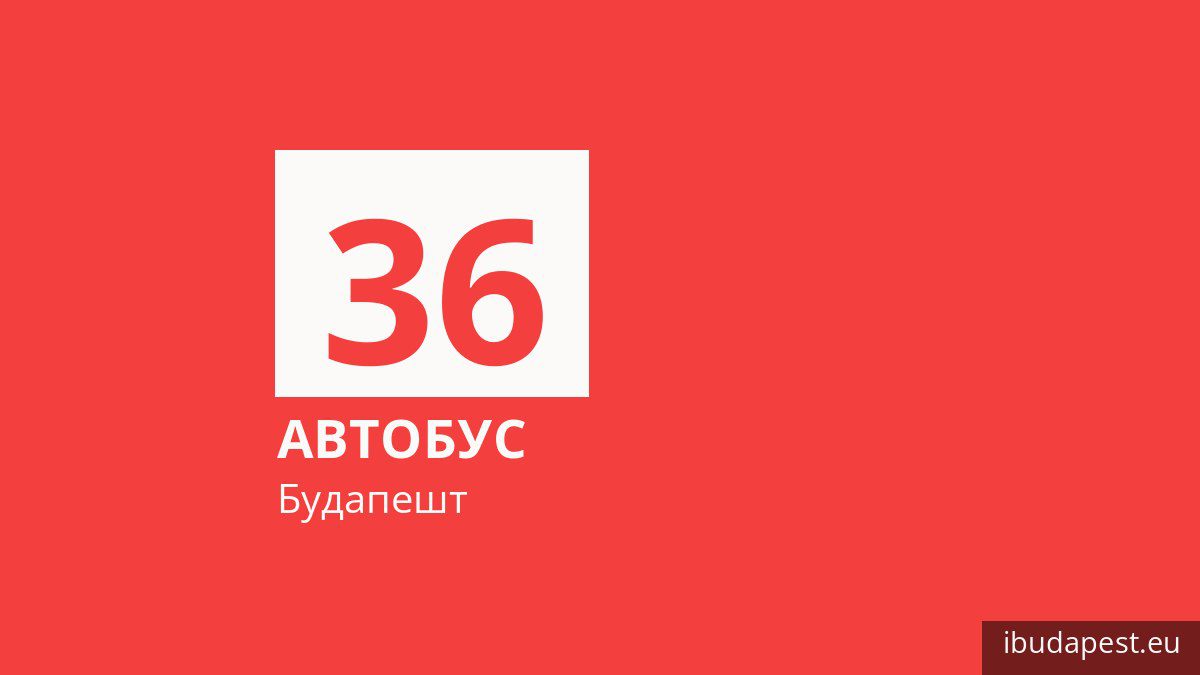 Автобус 36 у Будапешті
