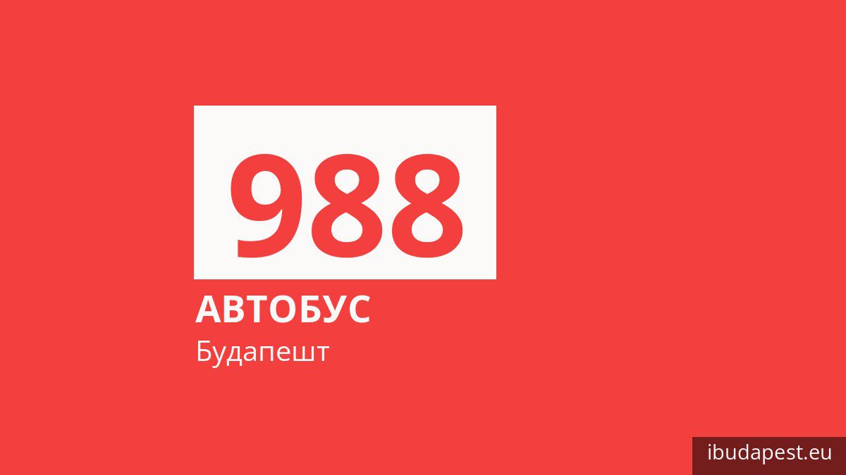 Нічний автобус 988 у Будапешті