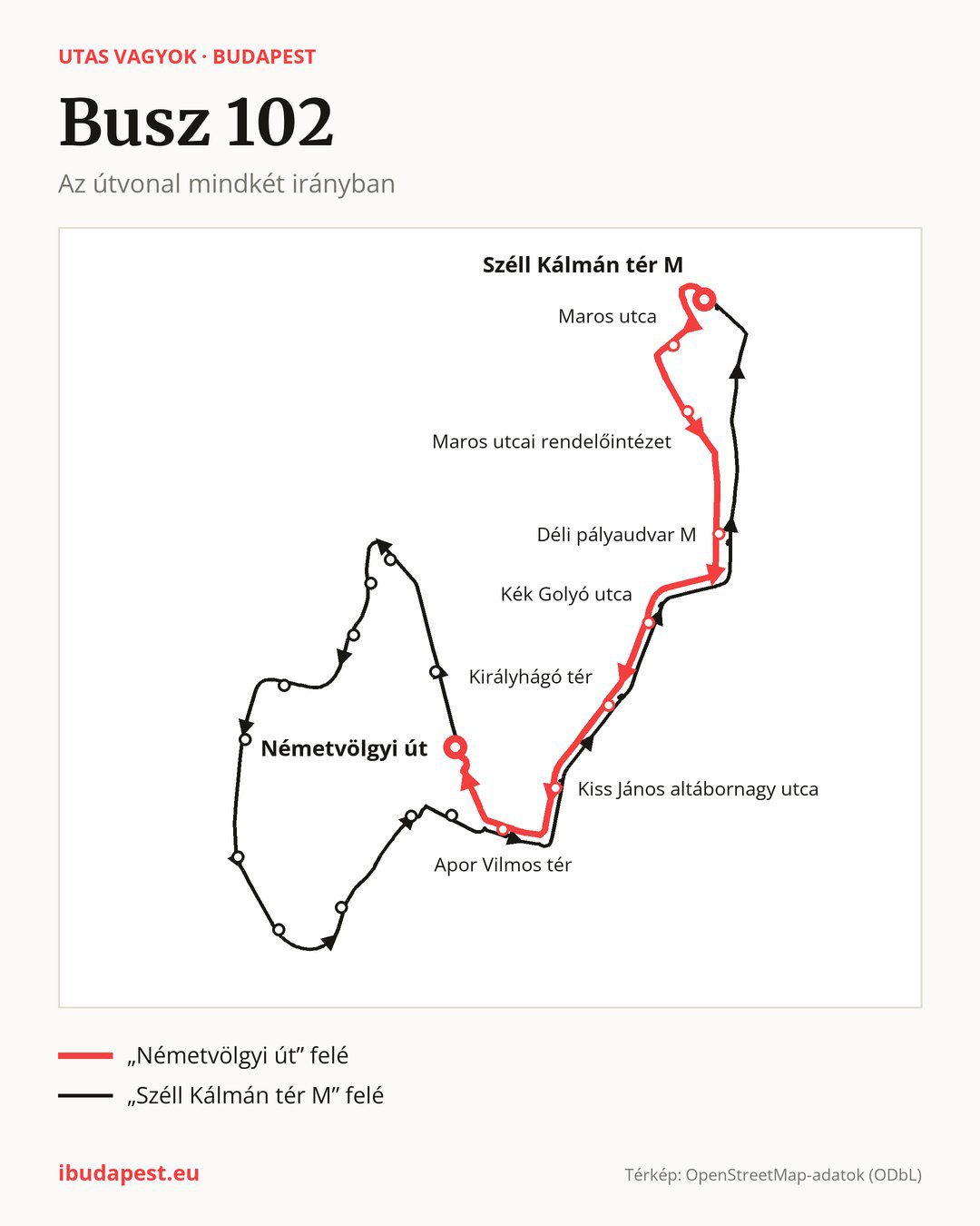 A 102 jelzésű busz Budapesten