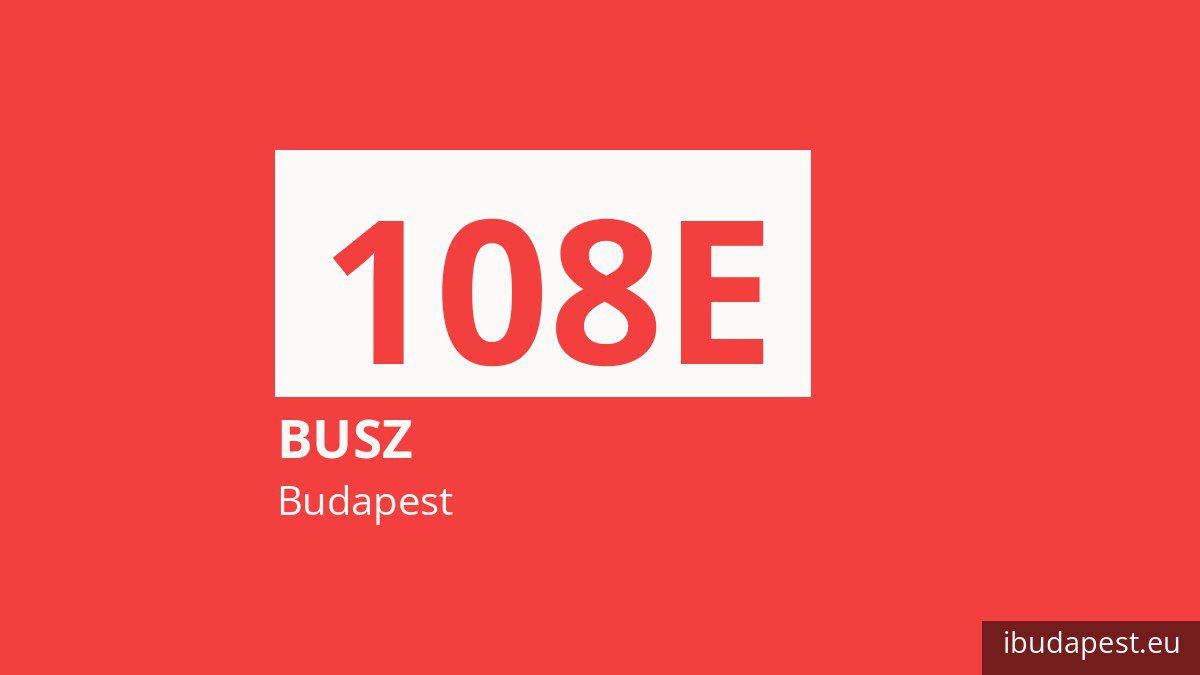 A 108E jelzésű busz Budapesten