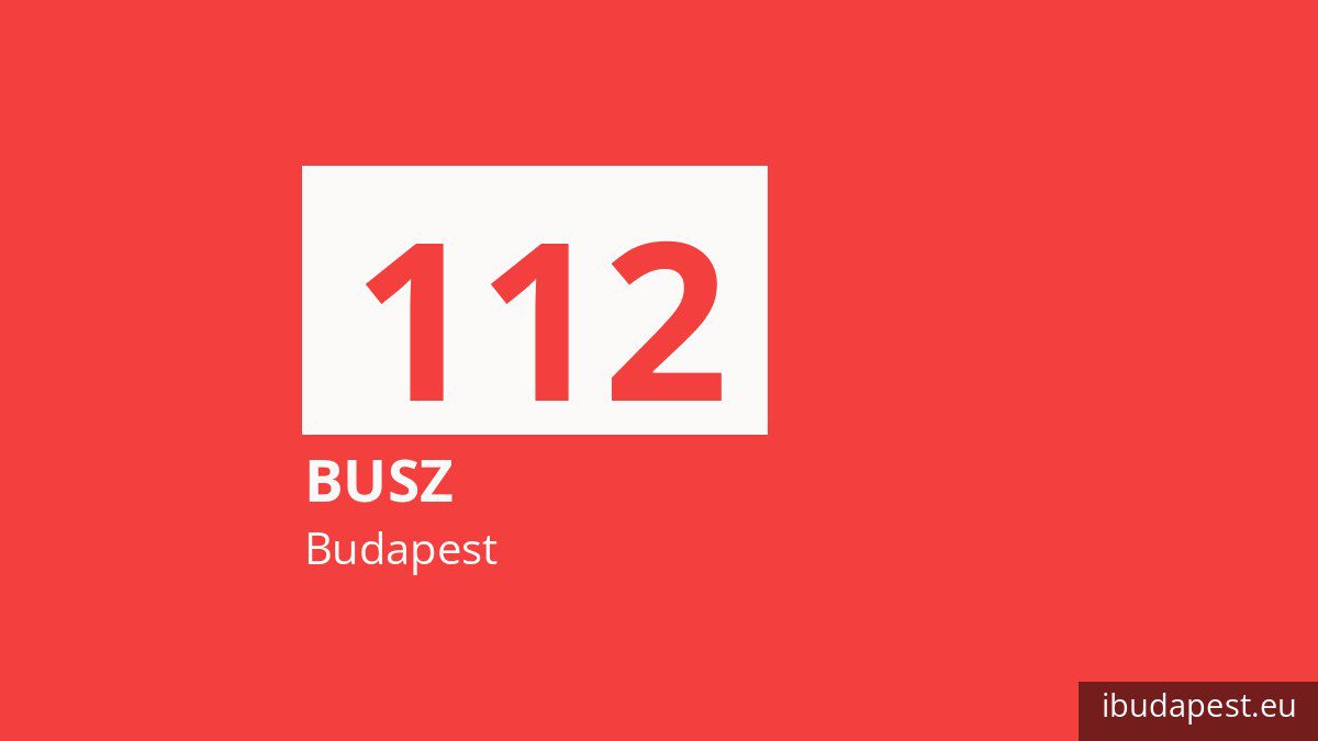 A 112 jelzésű busz Budapesten