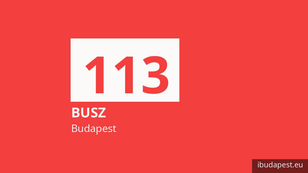 A 113 jelzésű busz Budapesten