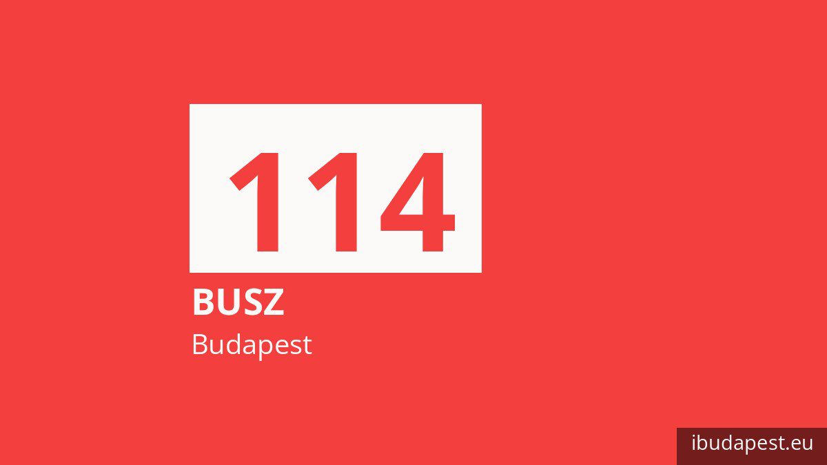 A 114 jelzésű busz Budapesten