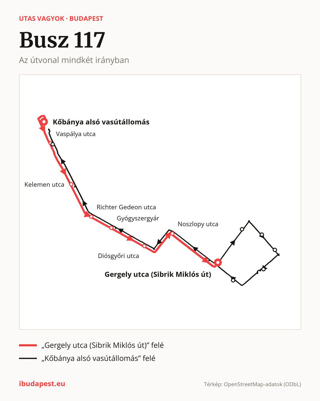 A 117 jelzésű busz Budapesten
