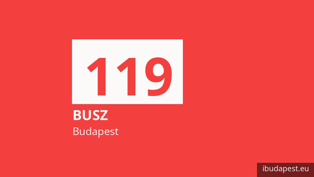 A 119 jelzésű busz Budapesten
