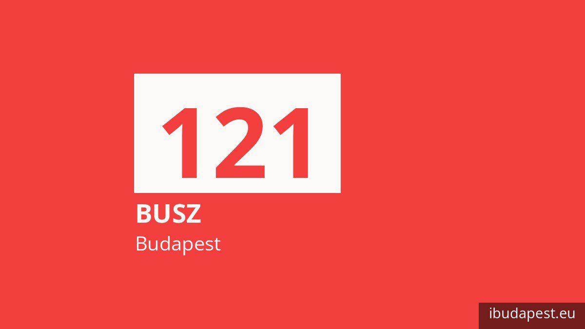 A 121 jelzésű busz Budapesten