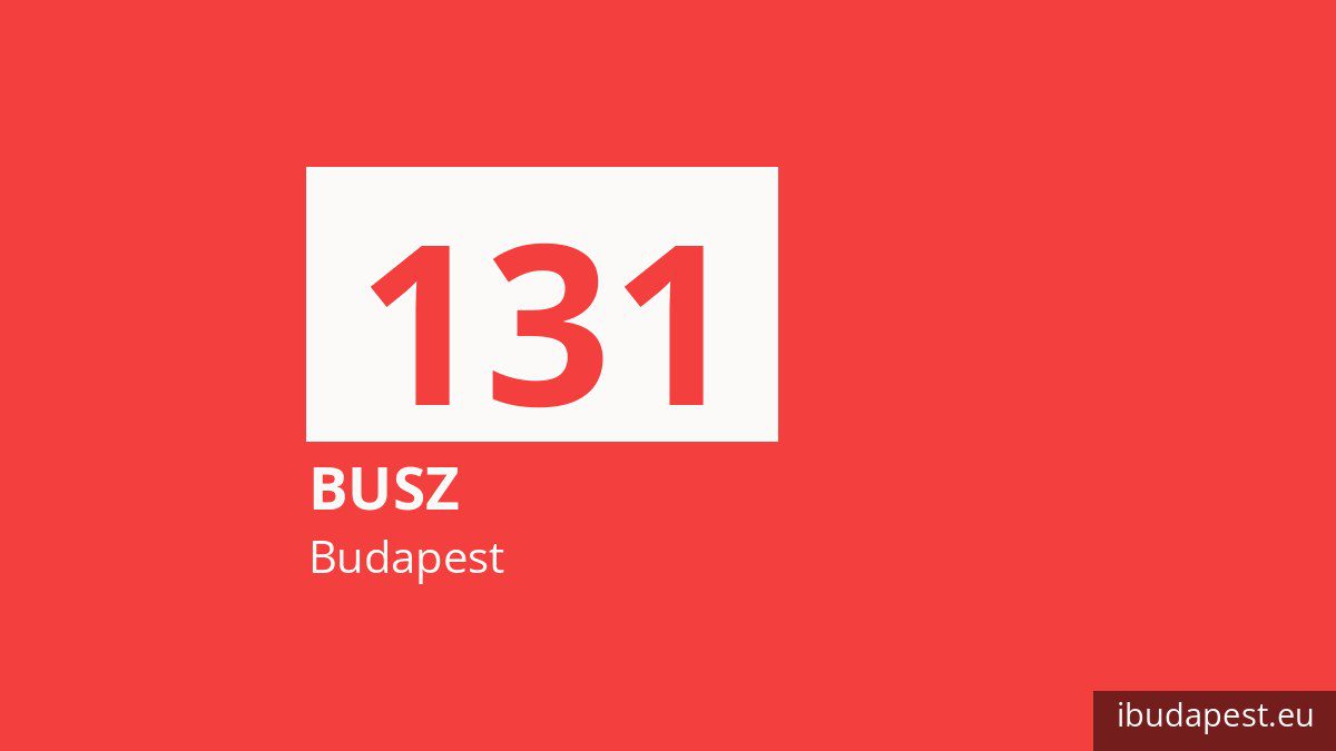 A 131 jelzésű busz Budapesten