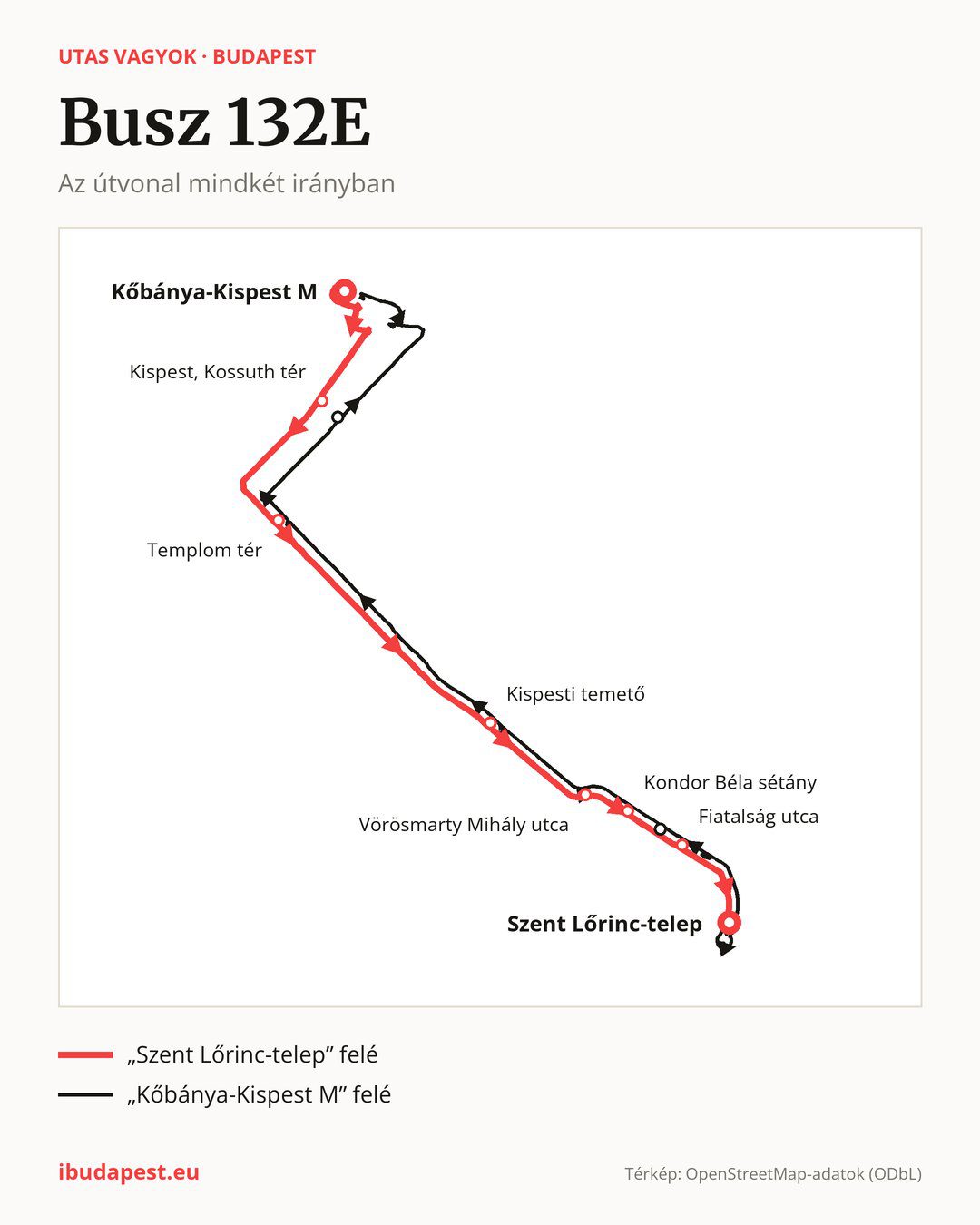A 132E jelzésű busz Budapesten