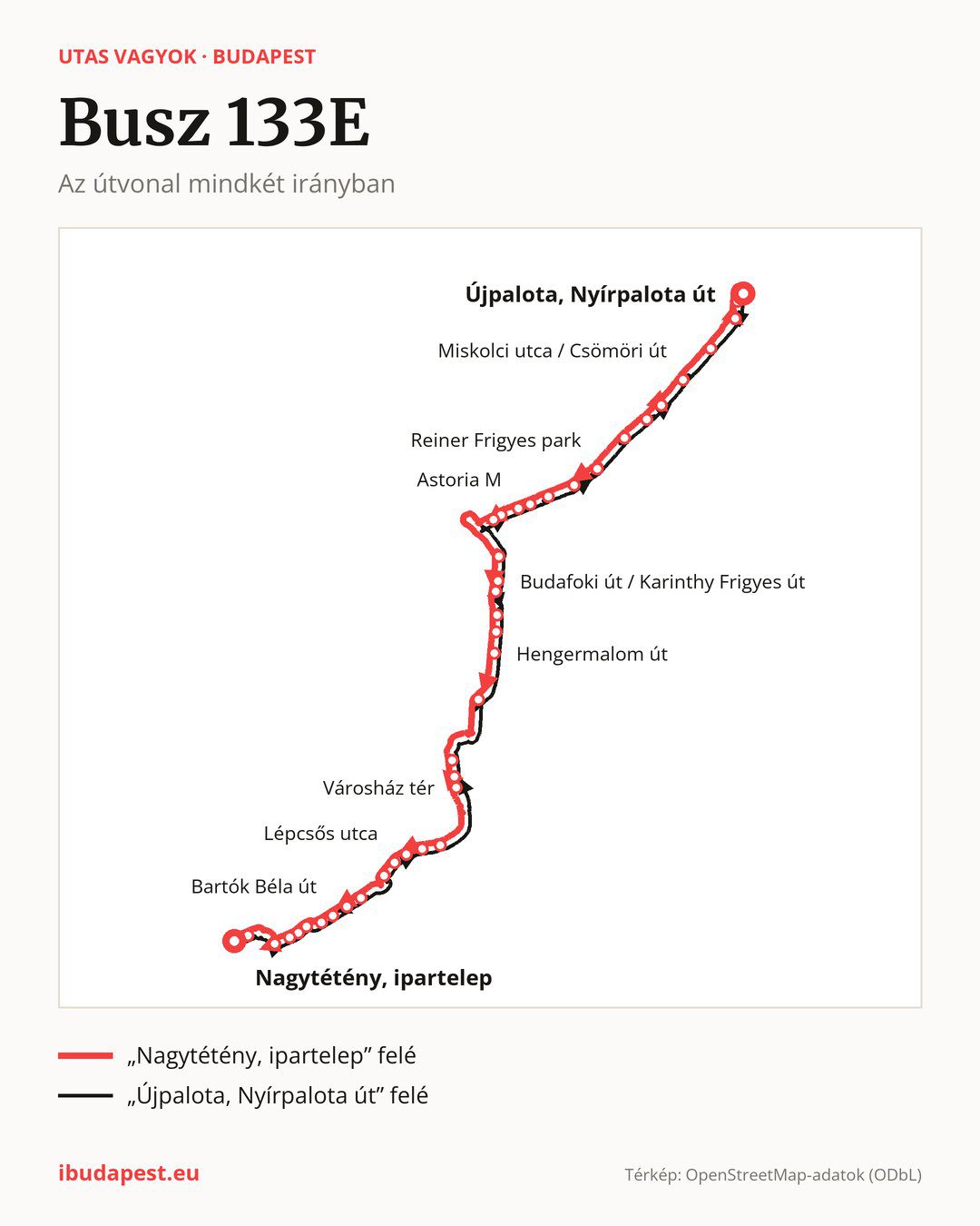 A 133E jelzésű busz Budapesten