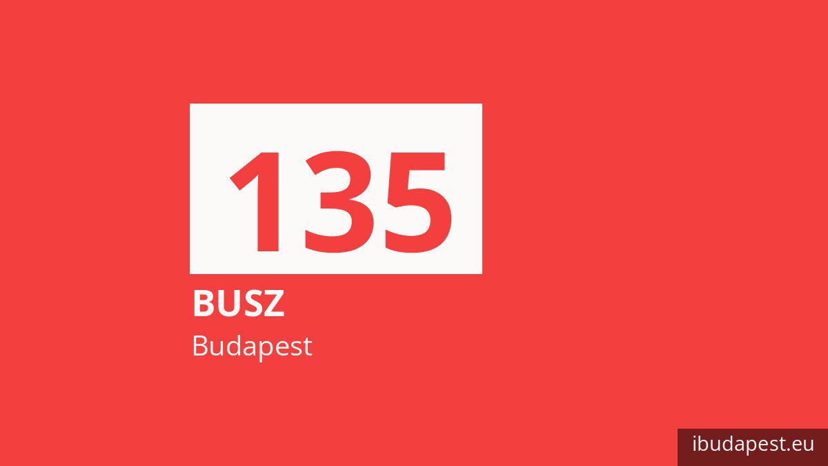 A 135 jelzésű busz Budapesten