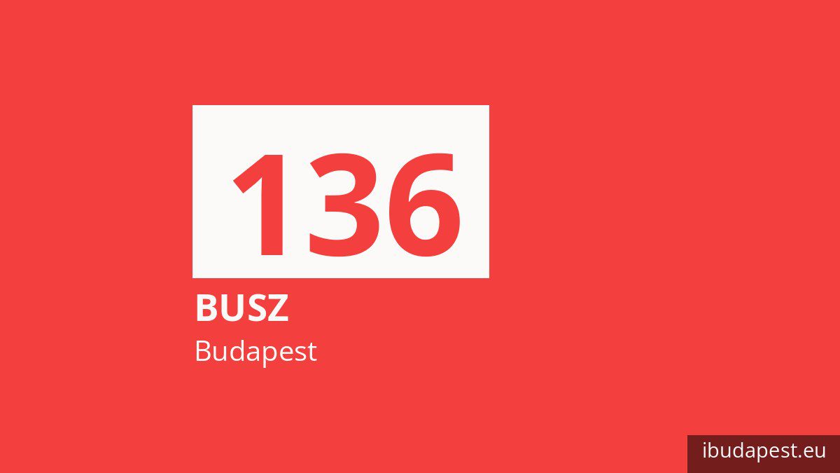 A 136 jelzésű busz Budapesten