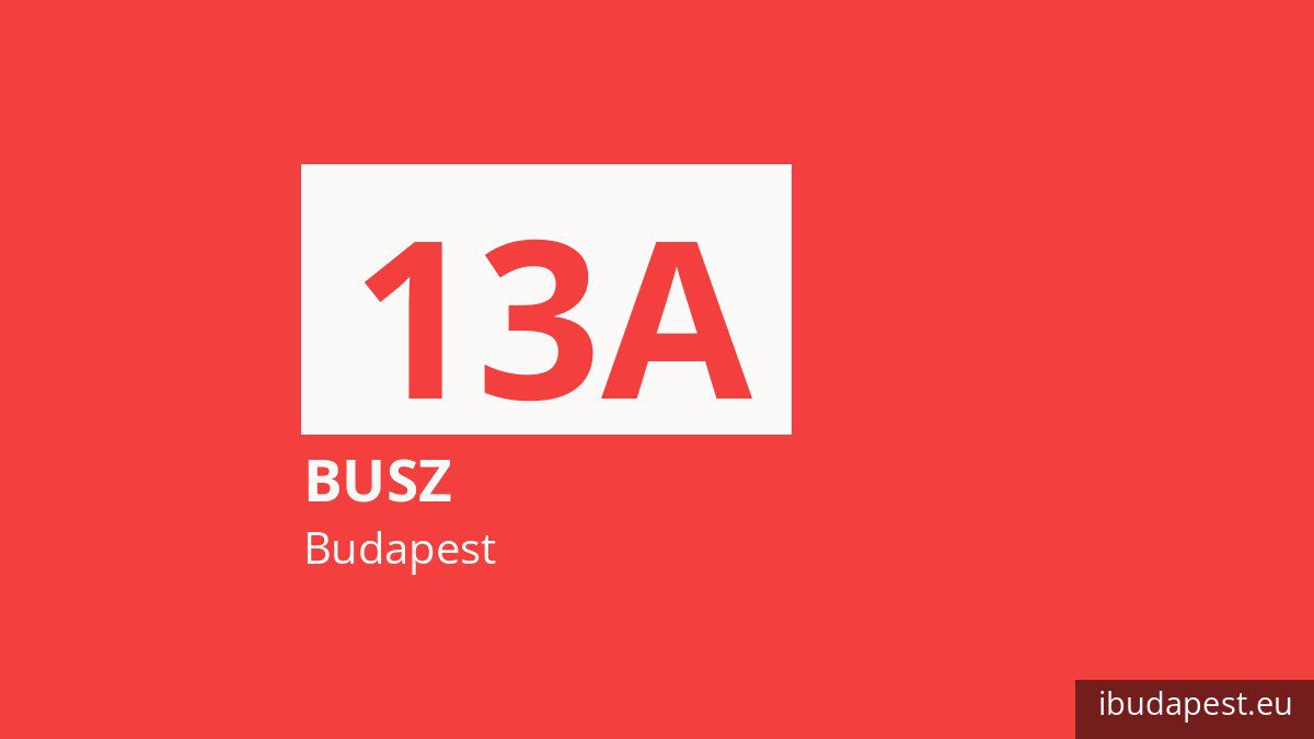A 13A jelzésű busz Budapesten