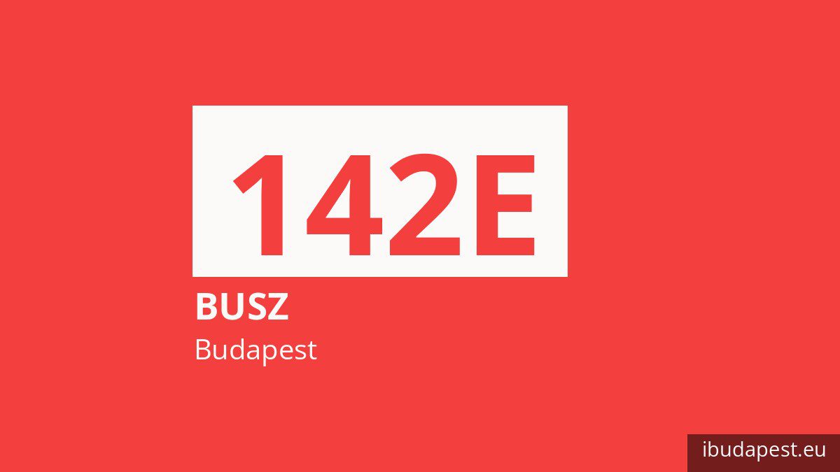 A 142E jelzésű busz Budapesten