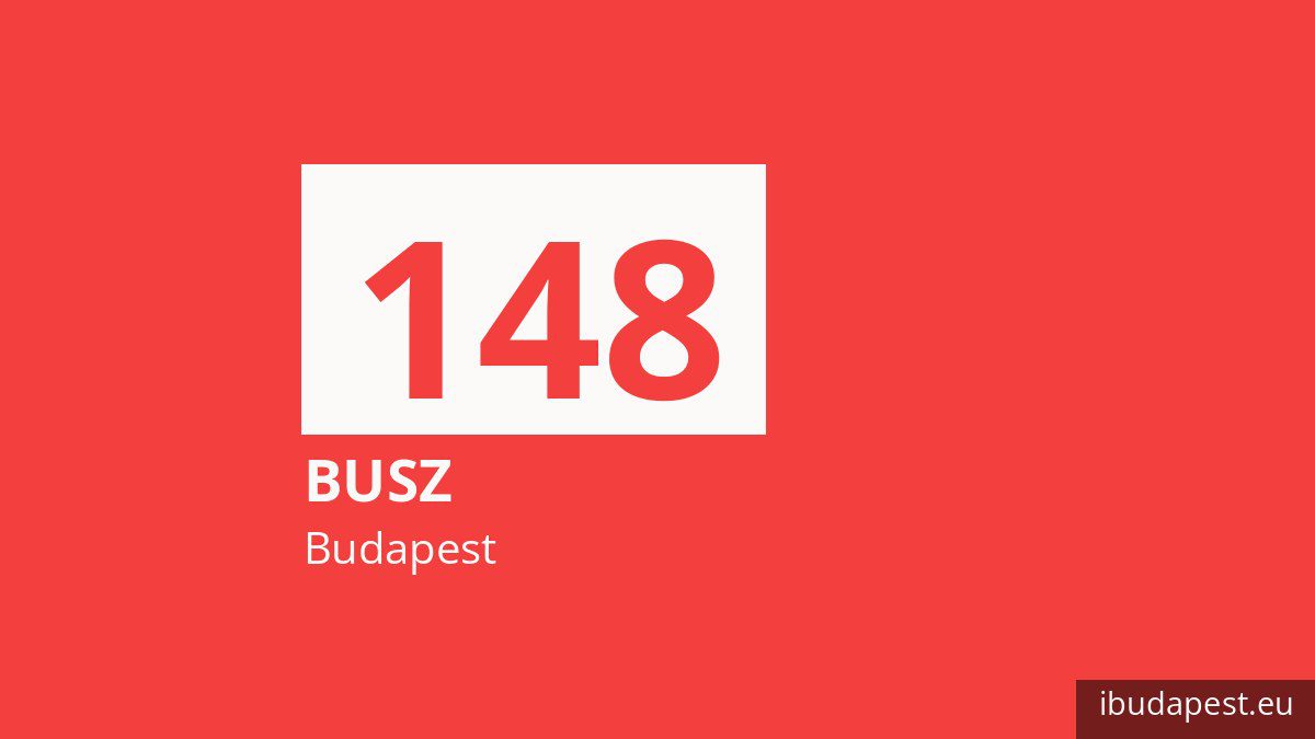 A 148 jelzésű busz Budapesten