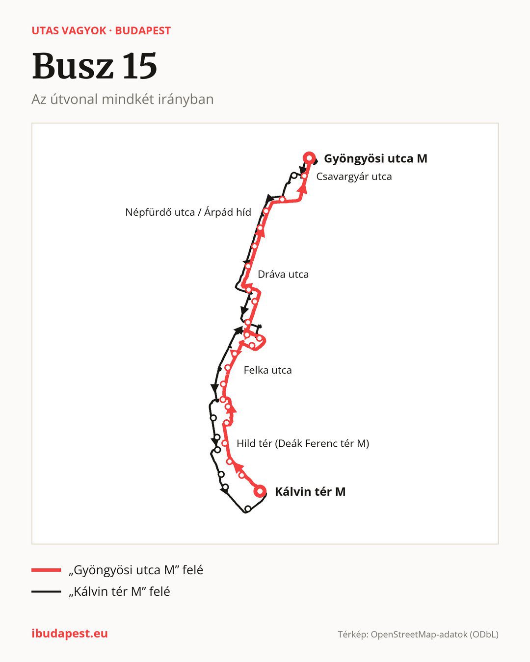 A 15 jelzésű busz Budapesten