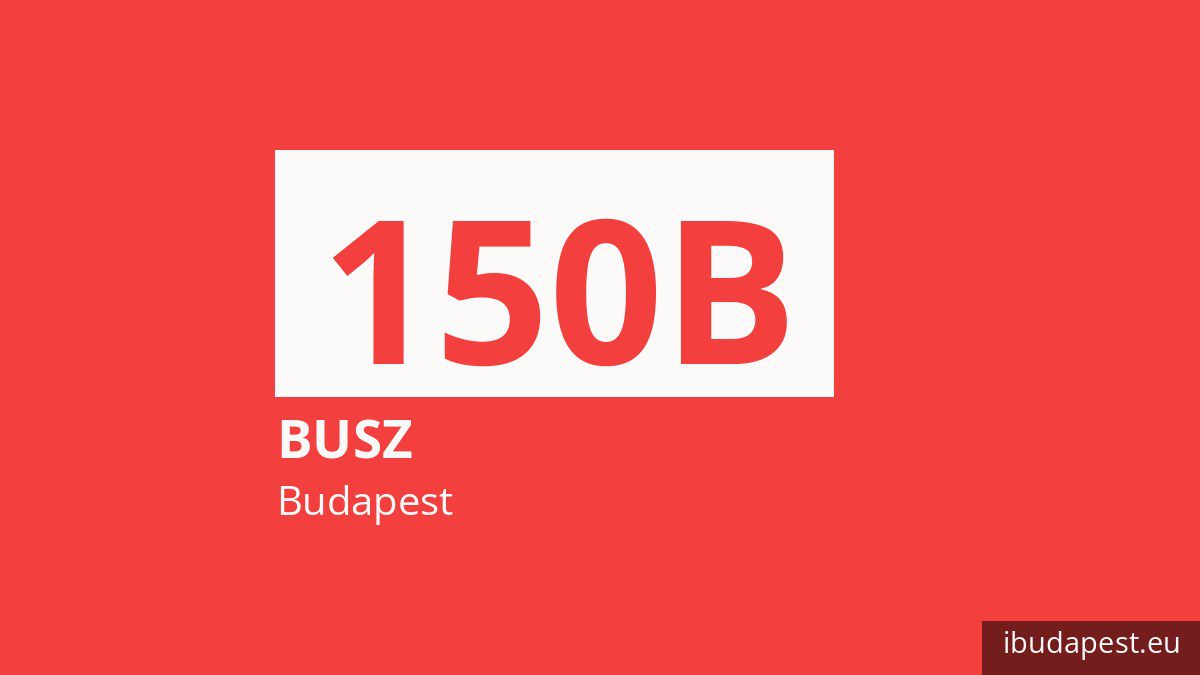 A 150B jelzésű busz Budapesten