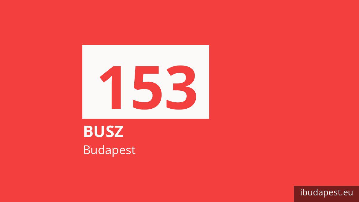 A 153 jelzésű busz Budapesten