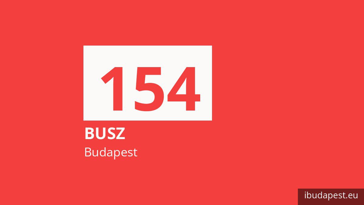 A 154 jelzésű busz Budapesten