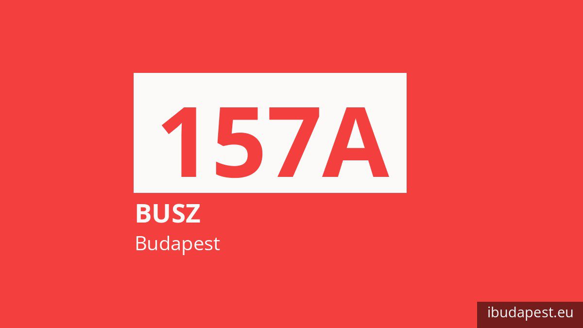 A 157A jelzésű busz Budapesten