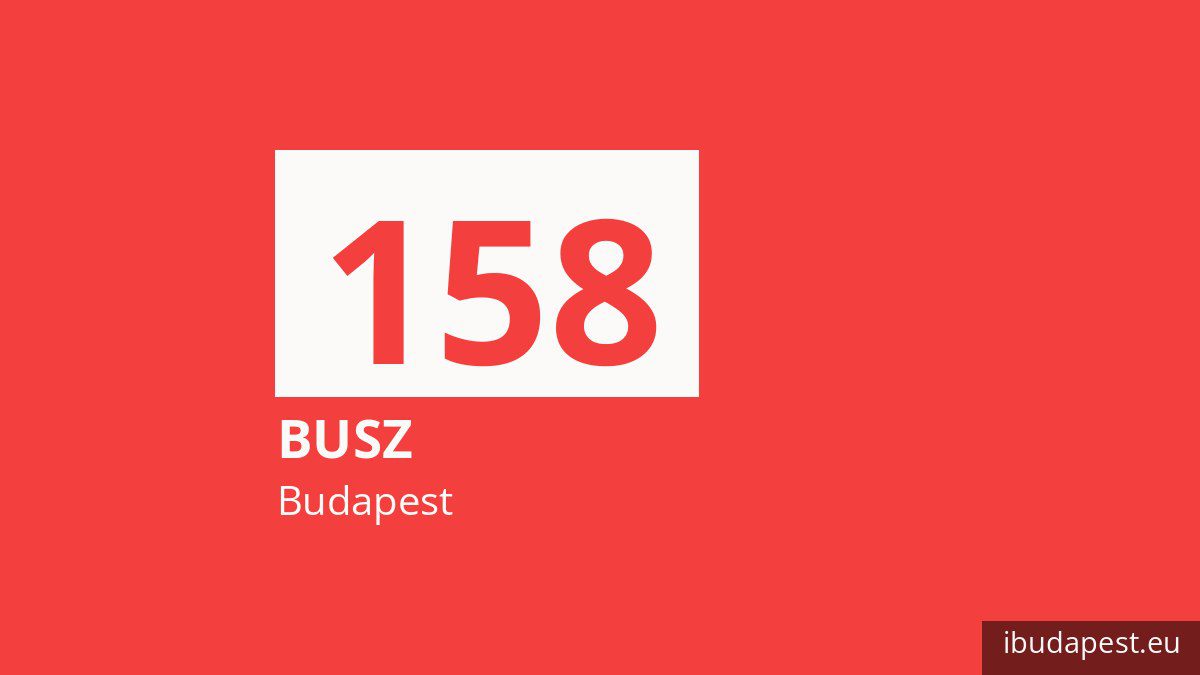 A 158 jelzésű busz Budapesten