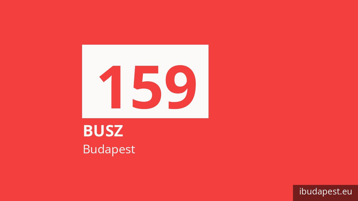 A 159 jelzésű busz Budapesten