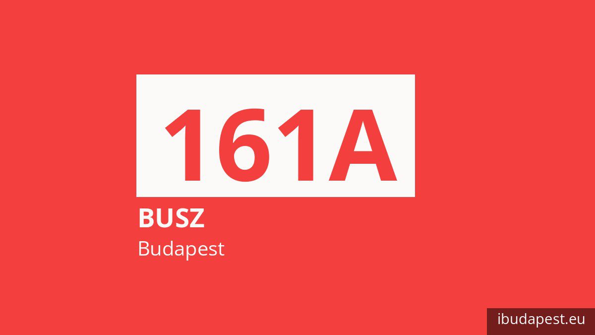 A 161A jelzésű busz Budapesten