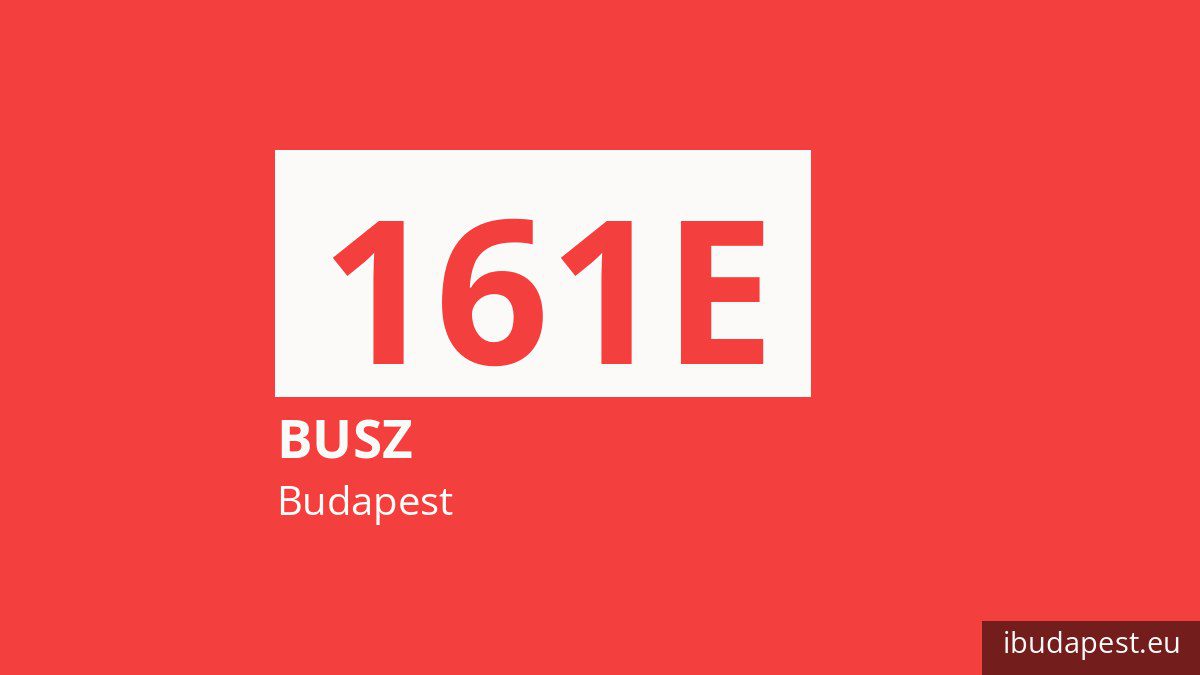 A 161E jelzésű busz Budapesten