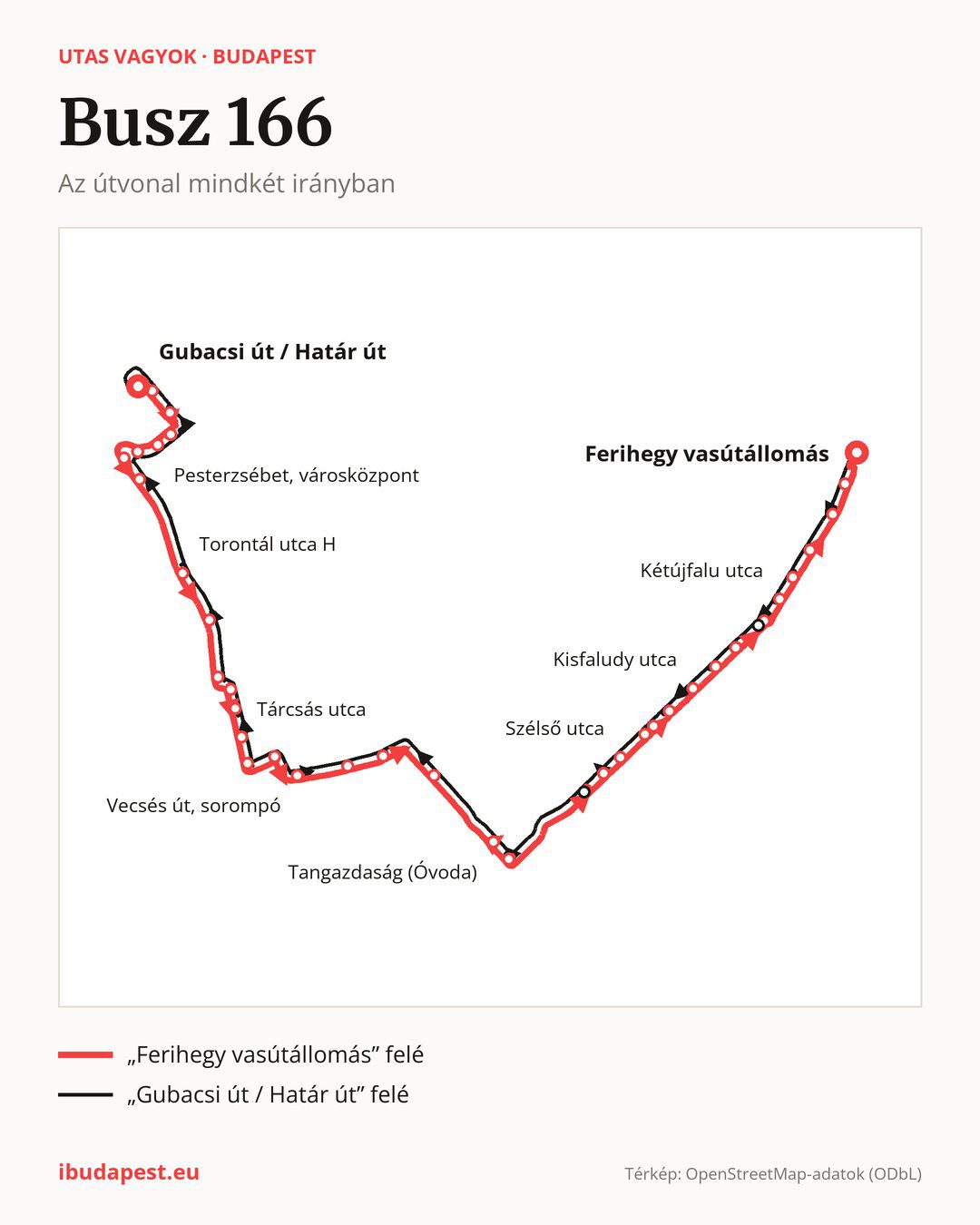 A 166 jelzésű busz Budapesten