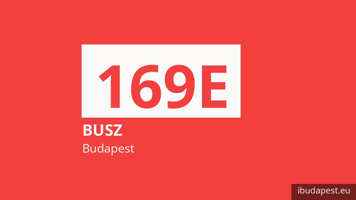 A 169E jelzésű busz Budapesten