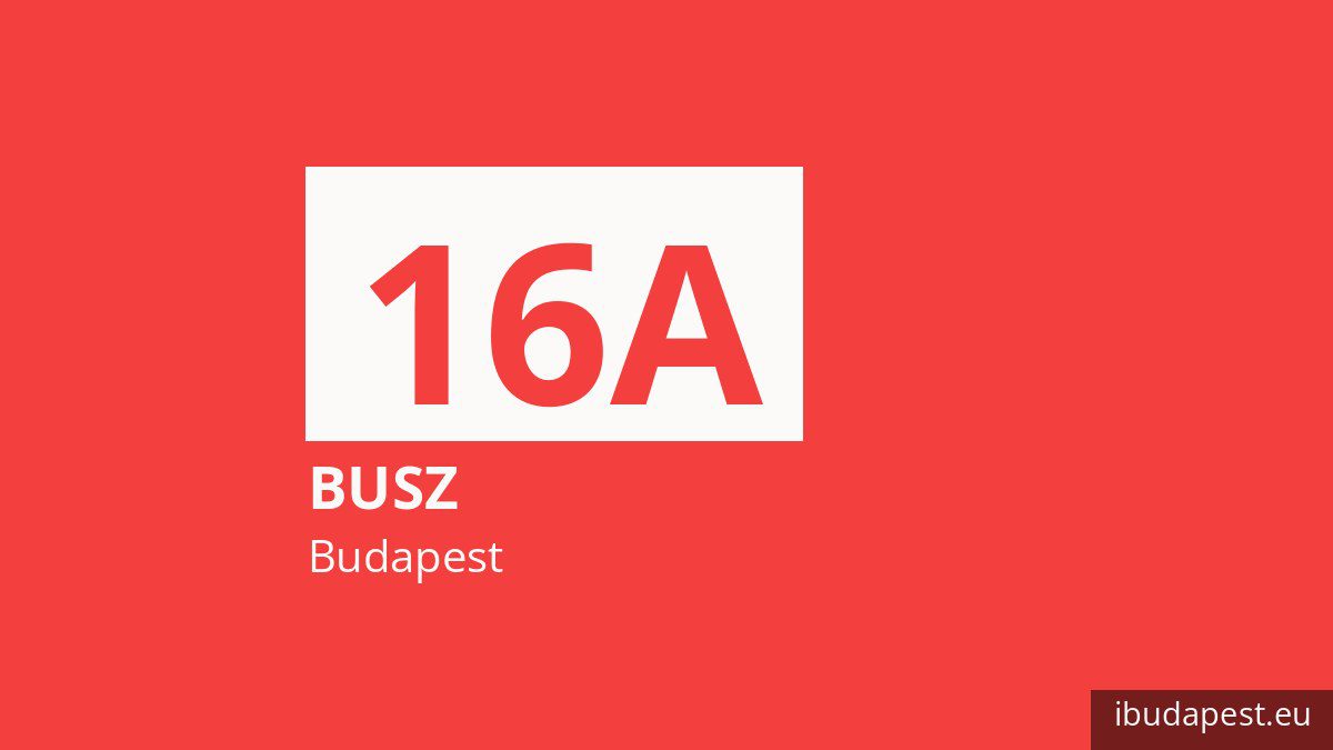 A 16A jelzésű busz Budapesten