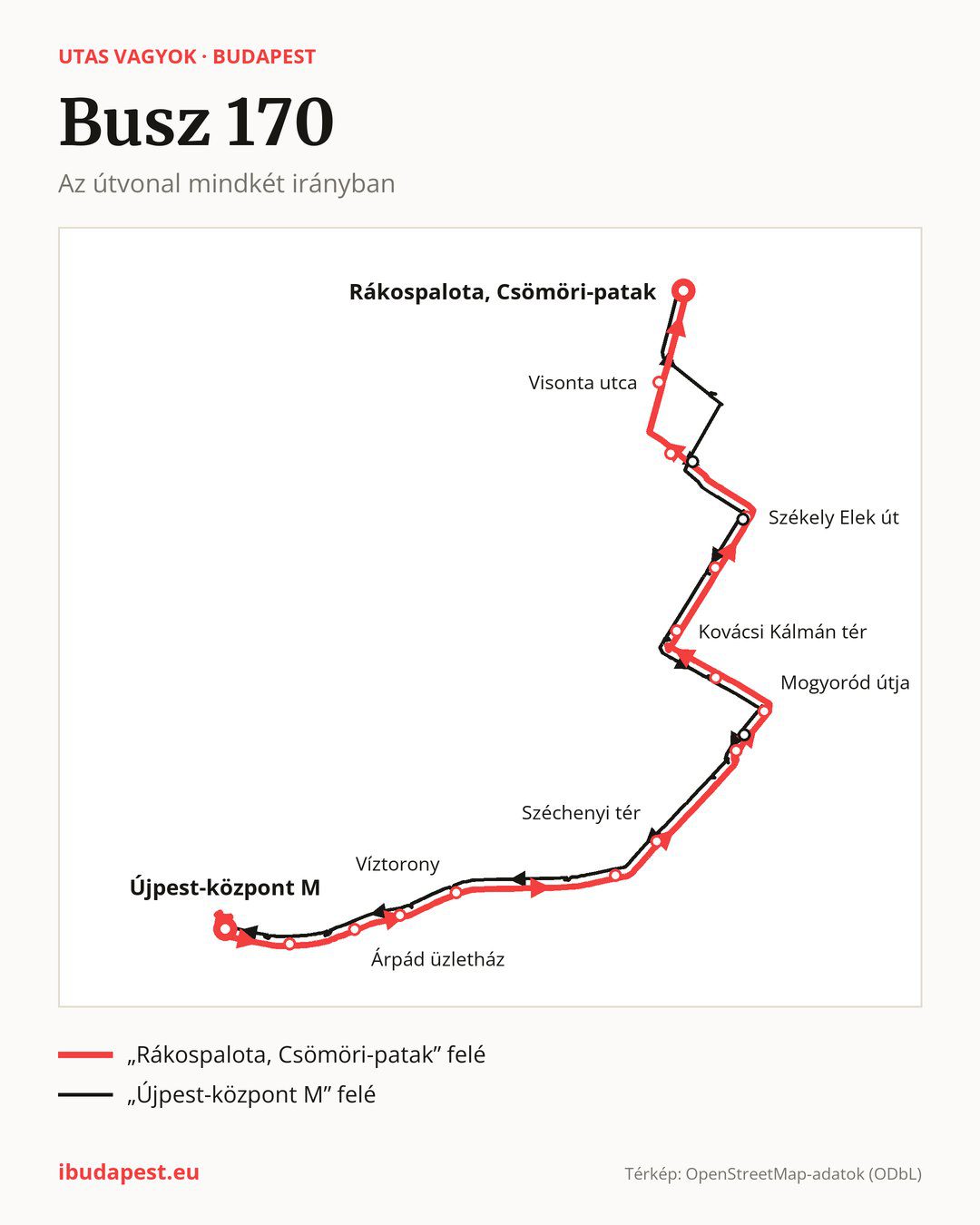 A 170 jelzésű busz Budapesten