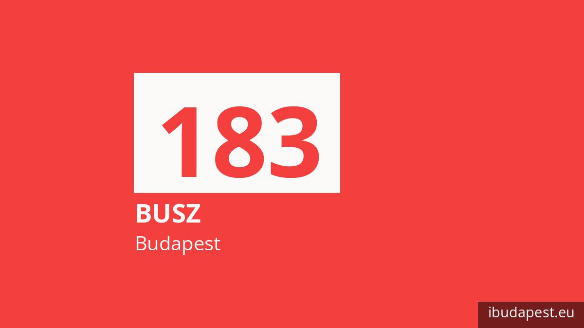 A 183 jelzésű busz Budapesten