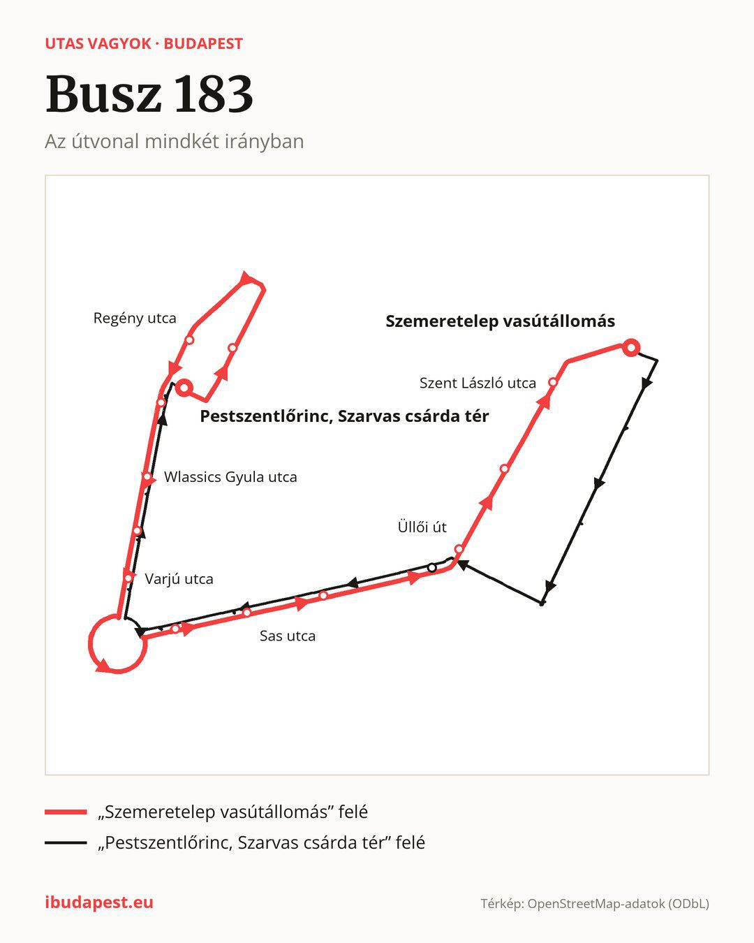 A 183 jelzésű busz Budapesten