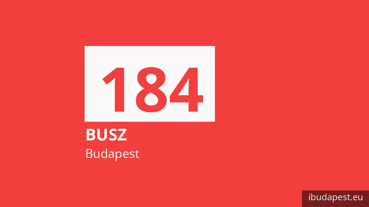 A 184 jelzésű busz Budapesten
