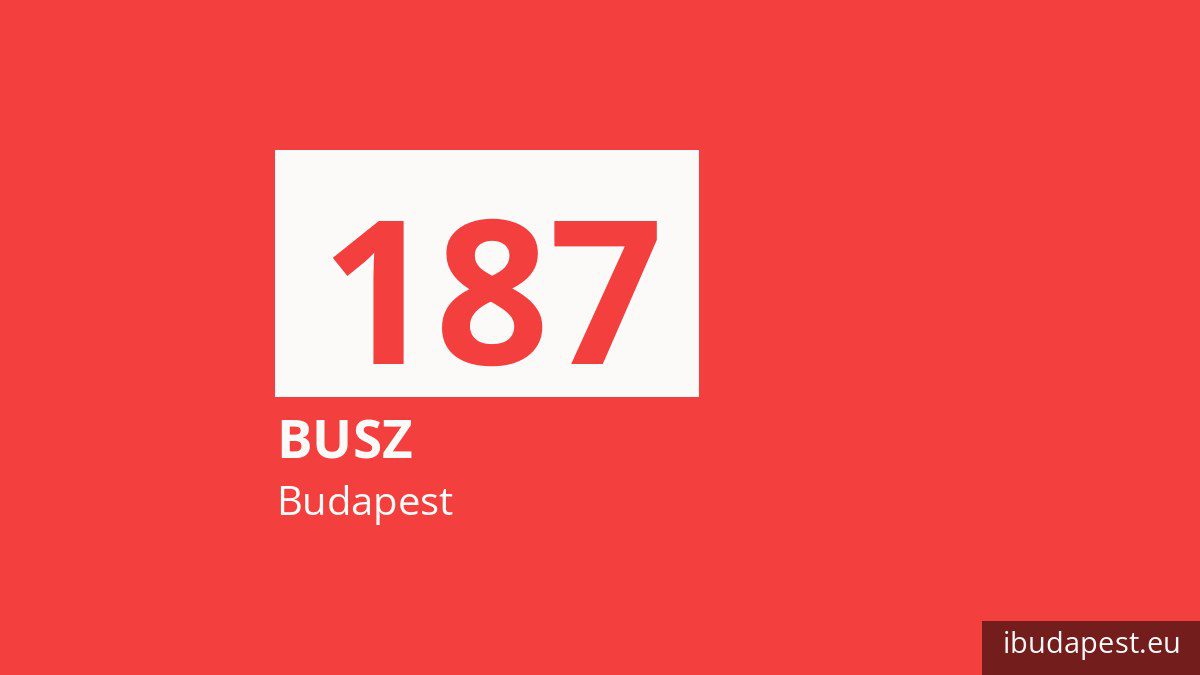 A 187 jelzésű busz Budapesten
