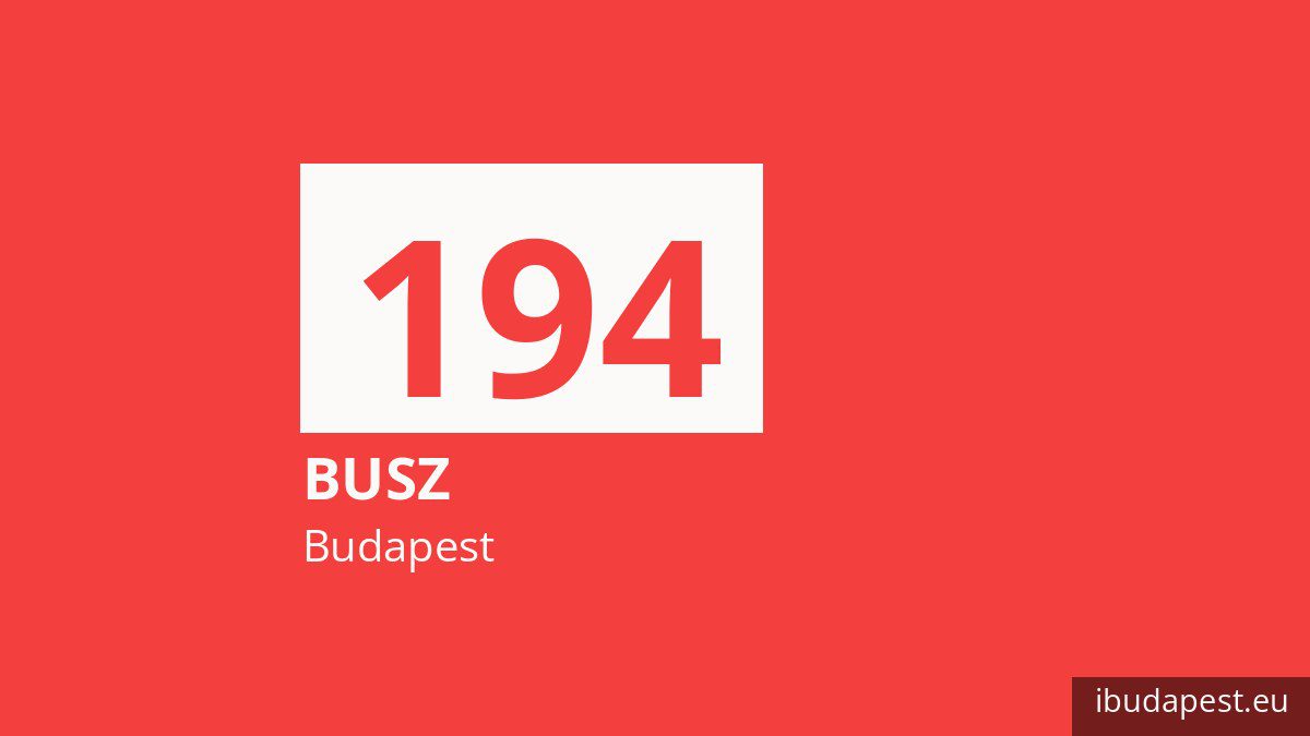 A 194 jelzésű busz Budapesten