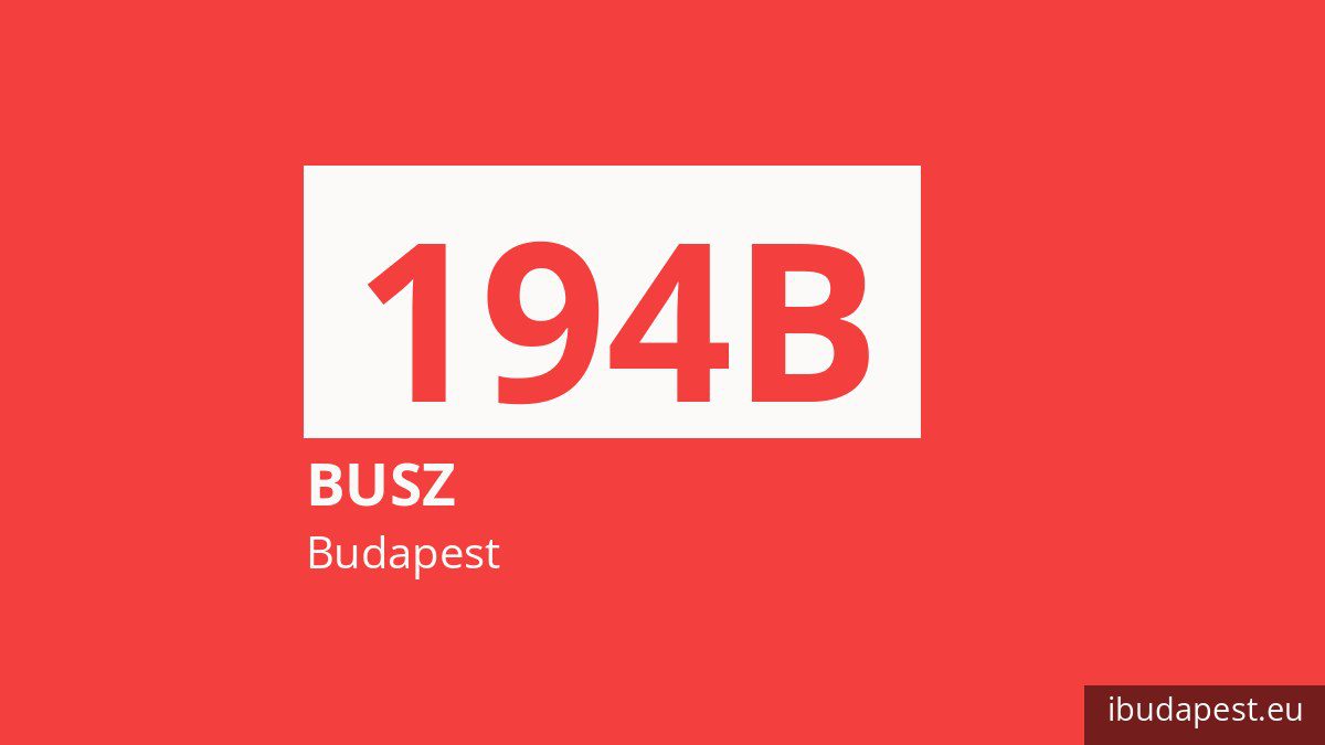 A 194B jelzésű busz Budapesten