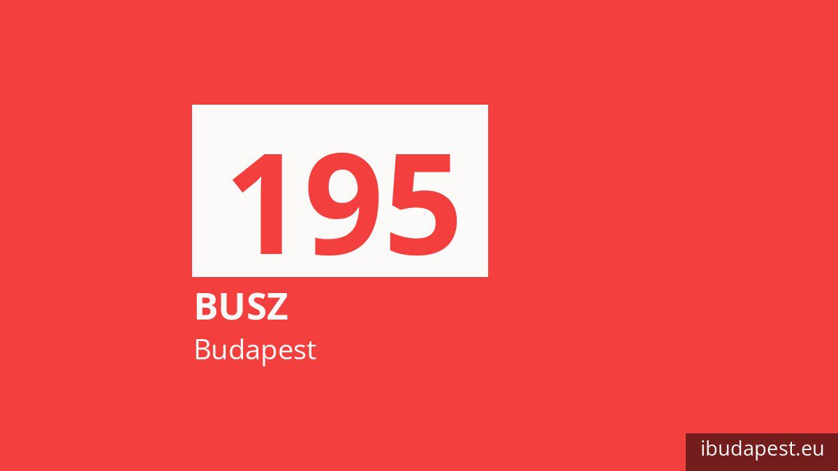 A 195 jelzésű busz Budapesten