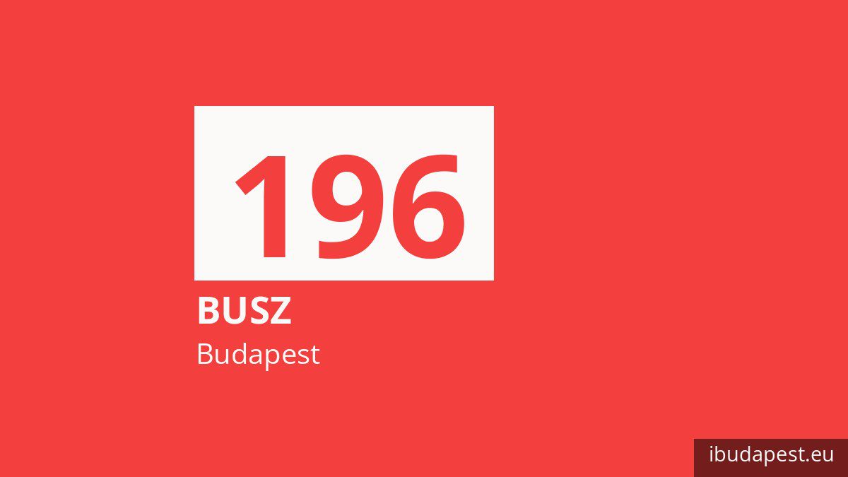 A 196 jelzésű busz Budapesten