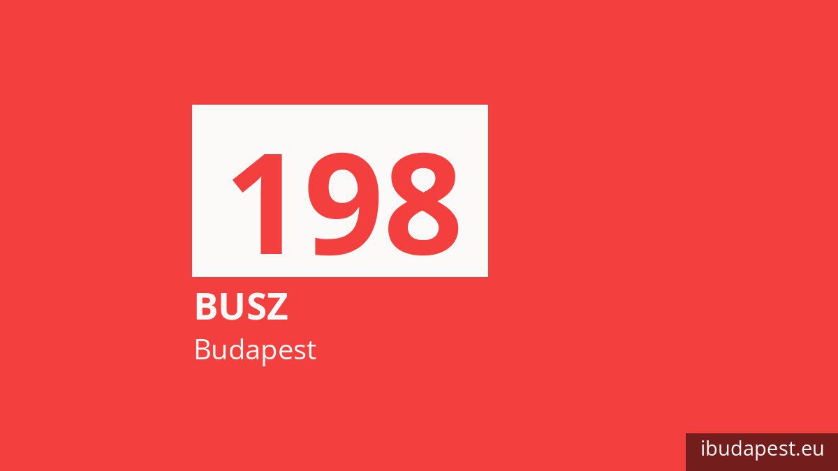 A 198 jelzésű busz Budapesten