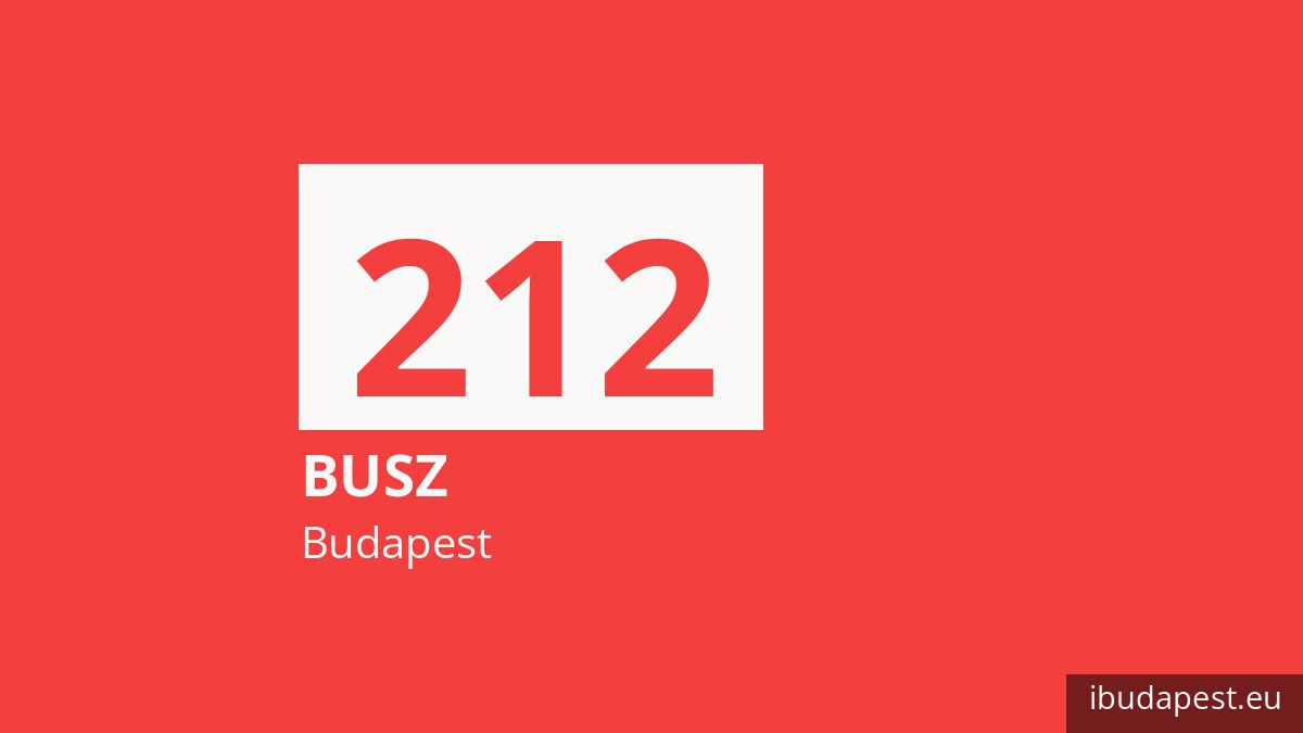 A 212 jelzésű busz Budapesten