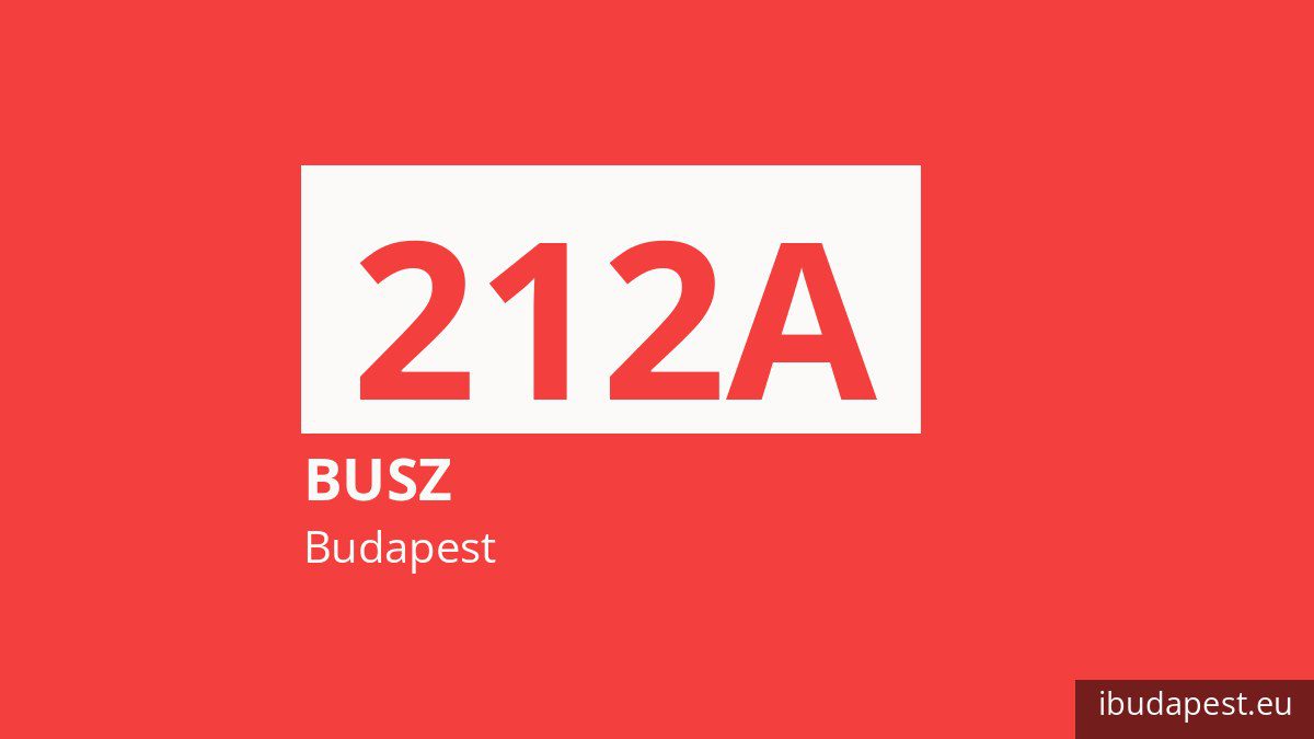 A 212A jelzésű busz Budapesten