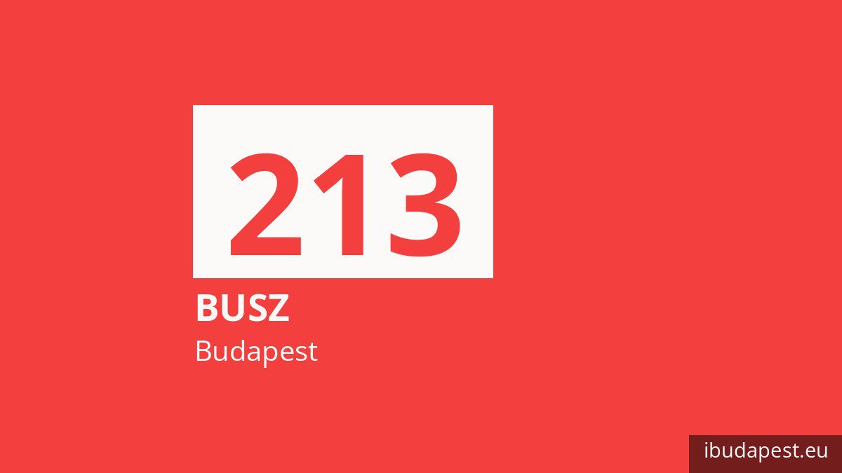 A 213 jelzésű busz Budapesten