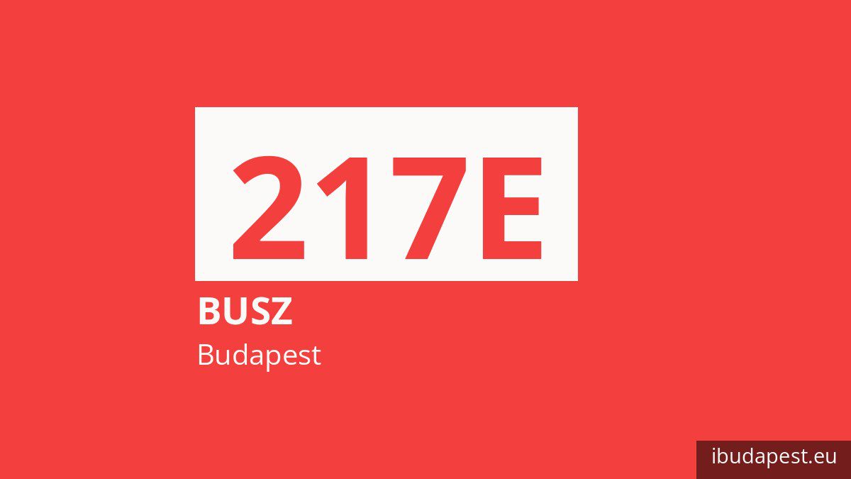 A 217E jelzésű busz Budapesten