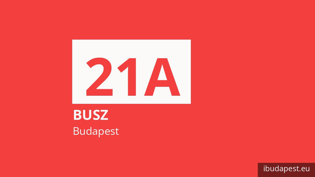 A 21A jelzésű busz Budapesten