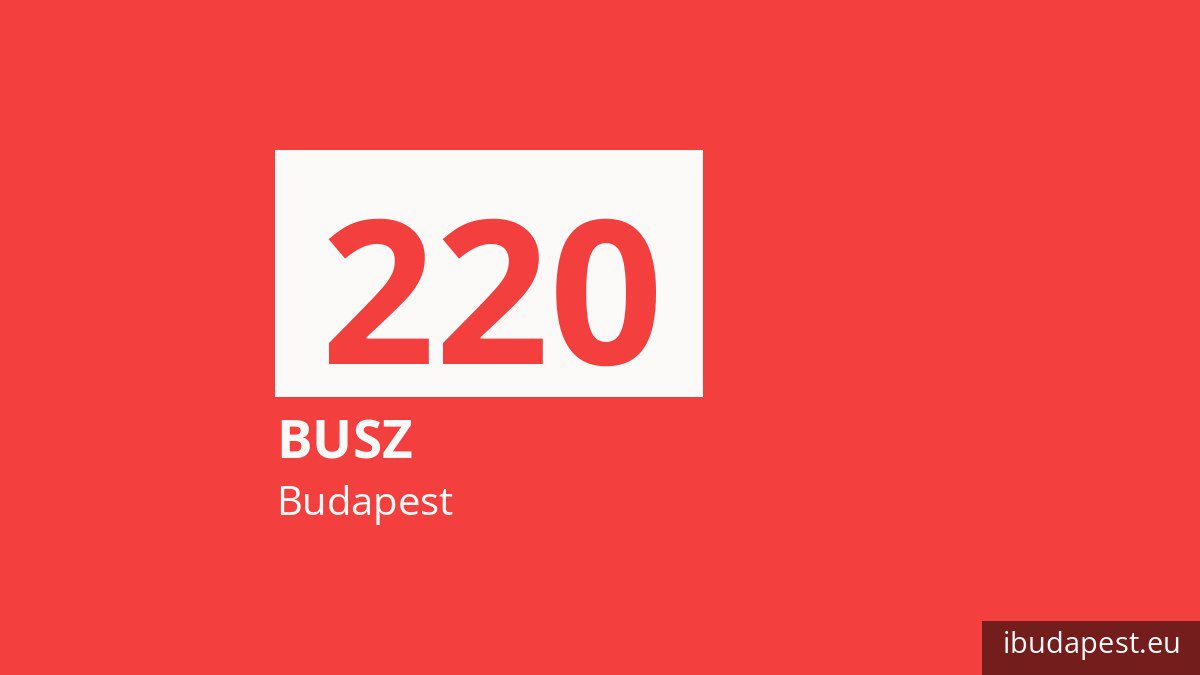A 220 jelzésű busz Budapesten