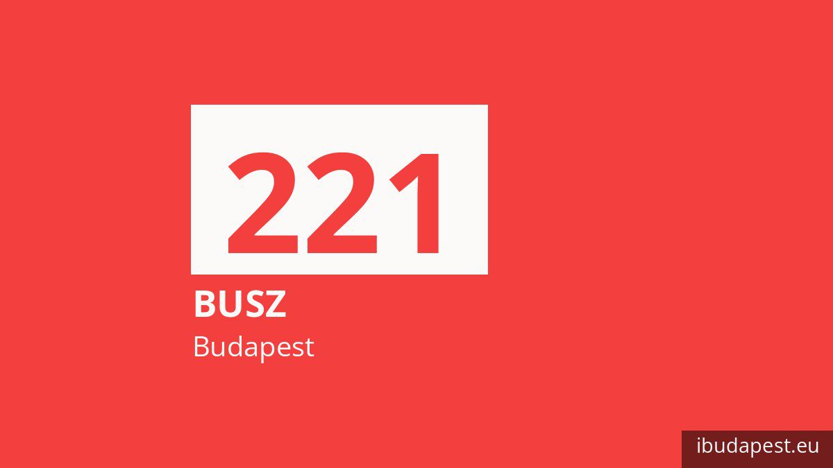 A 221 jelzésű busz Budapesten