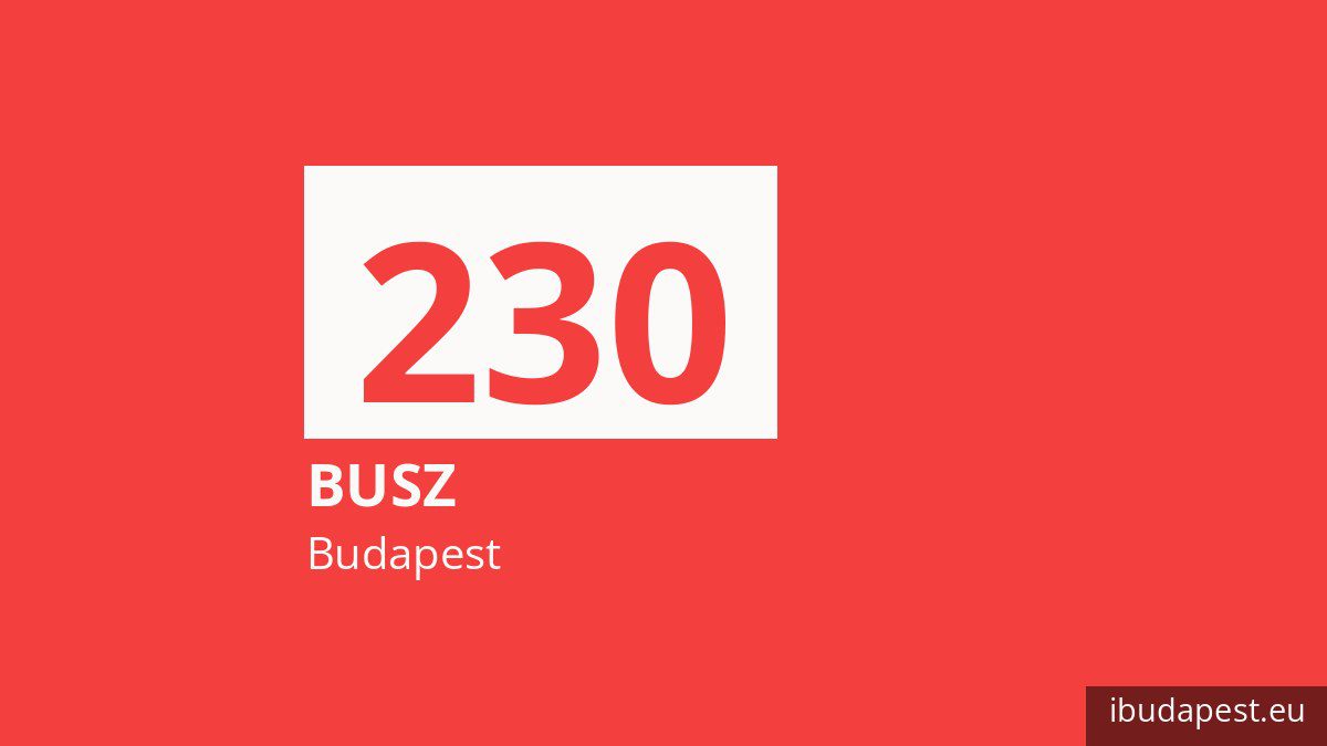 A 230 jelzésű busz Budapesten