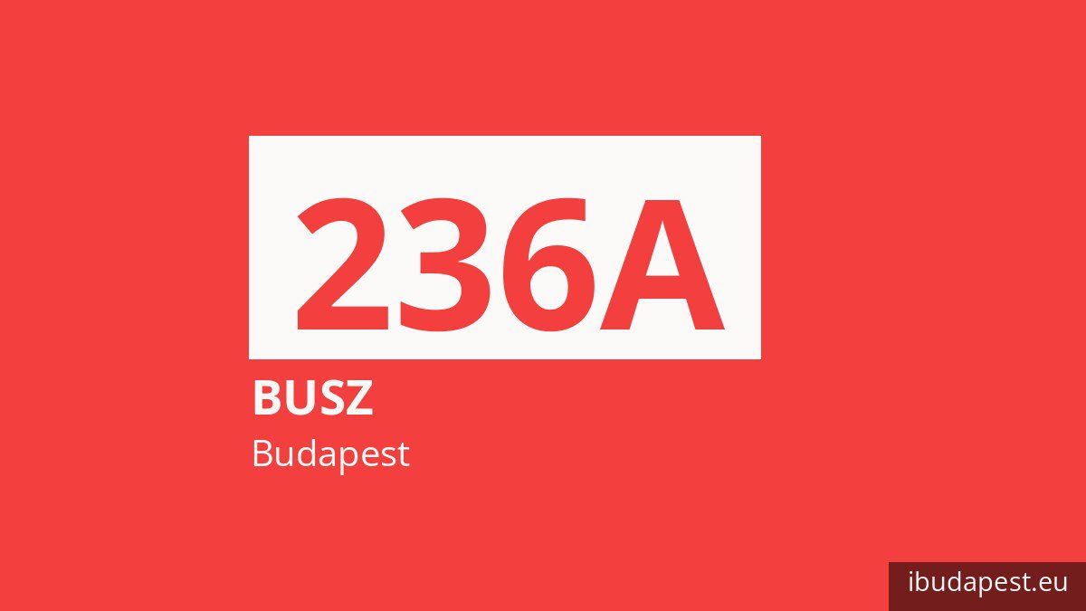 A 236A jelzésű busz Budapesten